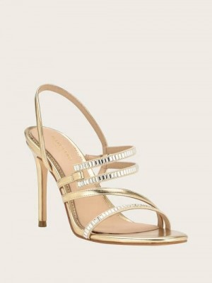 Guess Kaden Crystal Strappy Heel Aurii | GUESS-SN29767