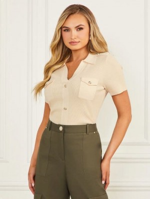 Guess Katrin Sweater Shirt Albi | GUESS-SN27556