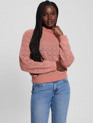 Guess Kensley Open-Knit Sweater Roz | GUESS-SN27854