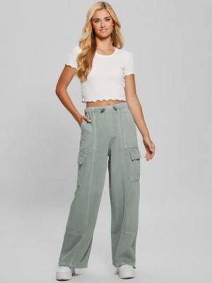 Guess Kenzie Cargo Pants Verzi | GUESS-SN28242