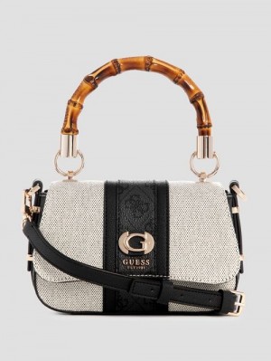Guess Kerima Bamboo Mini Shoulder Bag Negrii | GUESS-SN28737