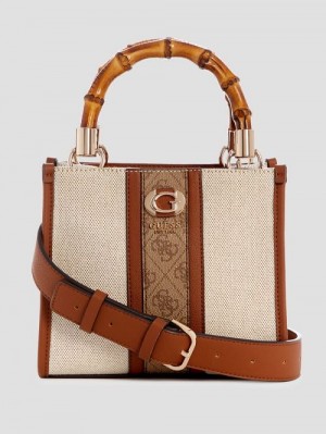 Guess Kerima Bamboo Mini Tote Bej | GUESS-SN28726