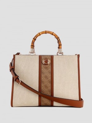 Guess Kerima Bamboo Tote Bej | GUESS-SN29457