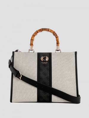 Guess Kerima Bamboo Tote Negrii | GUESS-SN28718