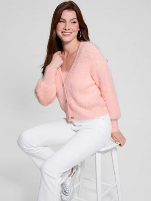 Guess Keyla Fuzzy Cardigan Roz | GUESS-SN27682