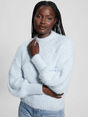 Guess Keyla Fuzzy Sweater Albastri | GUESS-SN27634