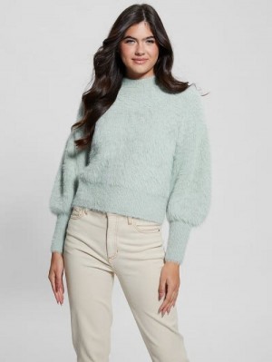Guess Keyla Fuzzy Sweater Verzi | GUESS-SN27755