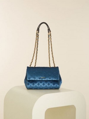 Guess Kimi Logo Convertible Crossbody Verzi | GUESS-SN28807
