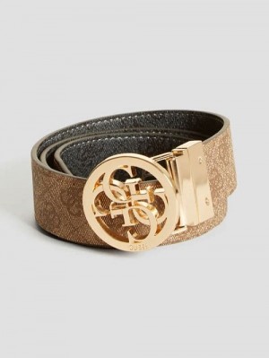 Guess Lana Faux-Leather Signature Belt Maro | GUESS-SN30236