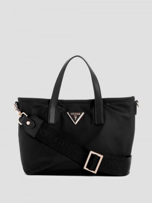 Guess Latona Nylon Mini Tote Negrii | GUESS-SN29448