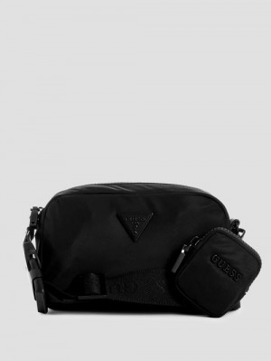 Guess Latona Nylon Sling Bag Negrii | GUESS-SN31767