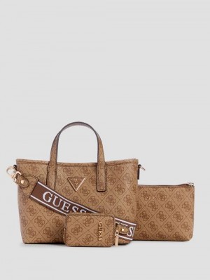 Guess Latona Quattro G Mini Tote Set Maro | GUESS-SN29456