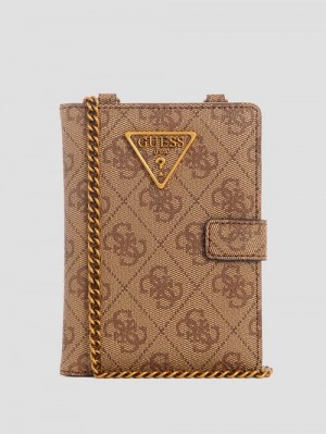 Guess Laurel Chain Passport Case Maro | GUESS-SN31784