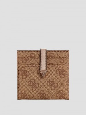 Guess Laurel Quattro G Card Case Maro | GUESS-SN30133