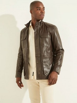 Guess Leather Field Jacket Maro | GUESS-SN30755