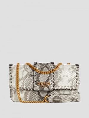Guess Libera Python Convertible Crossbody Maro | GUESS-SN28781