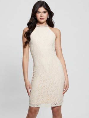 Guess Liza Mini Dress Albi | GUESS-SN26965