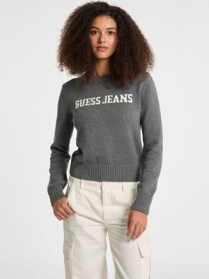 Guess Logo Sweater Gri | GUESS-SN27383