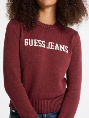 Guess Logo Sweater Rosii | GUESS-SN27299