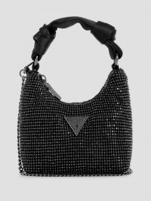 Guess Lua Mini Hobo Negrii | GUESS-SN29040