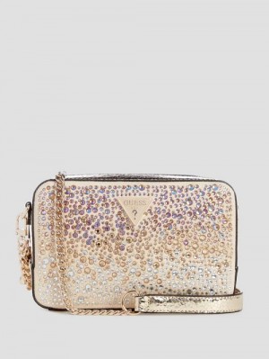 Guess Lua Rhinestone Mini Crossbody Aurii | GUESS-SN28856