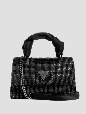 Guess Lua Top Handle Crossbody Negrii | GUESS-SN29041