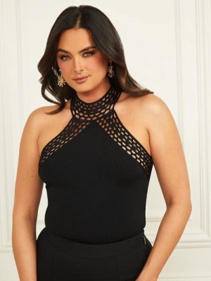 Guess Luana Bandage Bodysuit Negrii | GUESS-SN27482