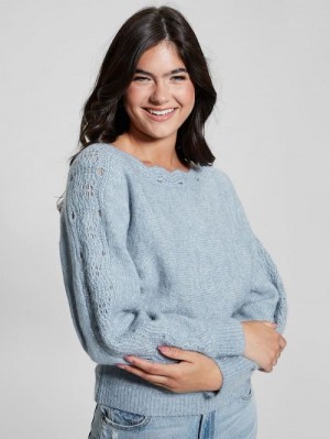 Guess Malorie Dolman Sweater Albastri | GUESS-SN27251