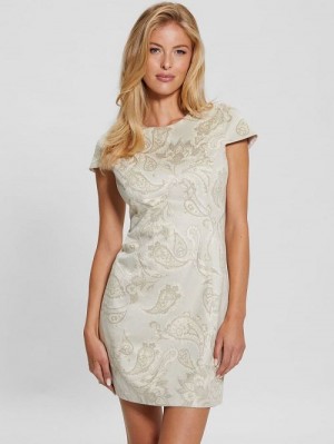 Guess Manuela Faux-Suede Dress Bej | GUESS-SN26979