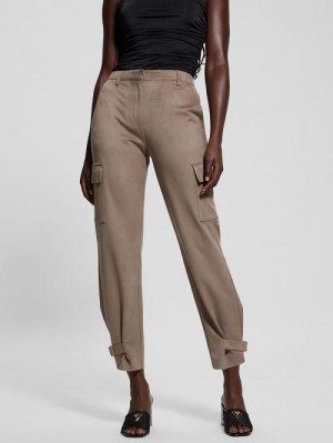 Guess Mariza Faux-Suede Cargo Pants Maro | GUESS-SN28318