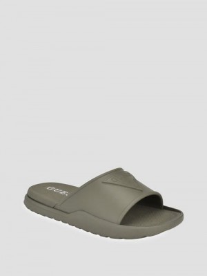 Guess Marock Pool Slides Verzi | GUESS-SN31919