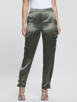 Guess Marzia Satin Joggers Verzi | GUESS-SN28313