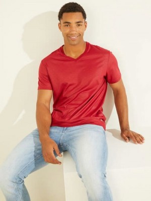 Guess Mason V-Neck Tee Rosii | GUESS-SN30552