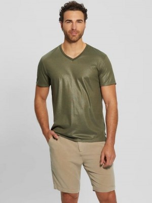 Guess Mason Yoke V-Neck Tee Verzi | GUESS-SN30536