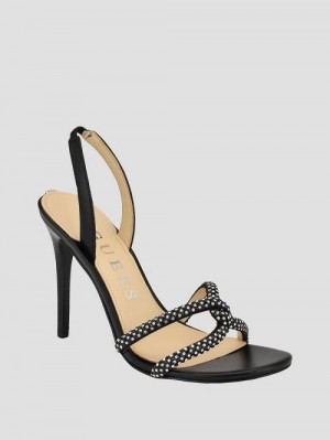Guess Meomis Bling Heels Negrii | GUESS-SN29814