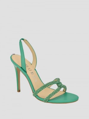 Guess Meomis Bling Heels Verzi | GUESS-SN29823