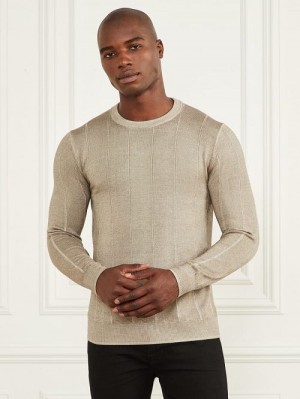 Guess Merino Wool Crewneck Sweater Verzi | GUESS-SN30942