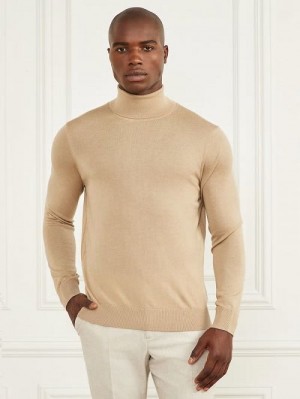 Guess Merino Wool Turtleneck Sweater Bej | GUESS-SN30902