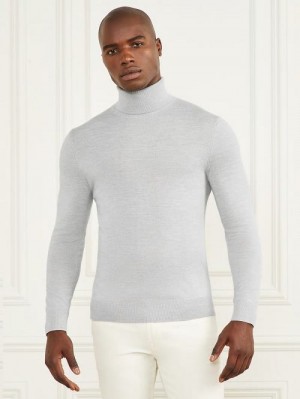 Guess Merino Wool Turtleneck Sweater Gri | GUESS-SN30944