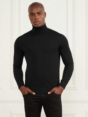 Guess Merino Wool Turtleneck Sweater Negrii | GUESS-SN30949