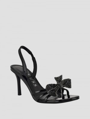Guess Merle Bow Heels Negrii | GUESS-SN29854