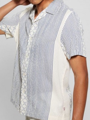 Guess Meyer Dobby Shirt Albastri | GUESS-SN31272