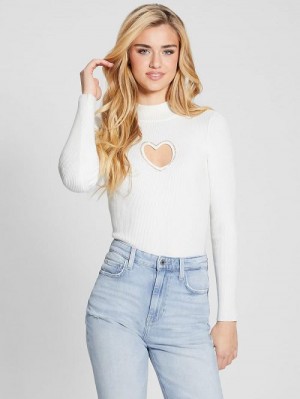 Guess Mia Cut-Out Bodysuit Albi | GUESS-SN27429