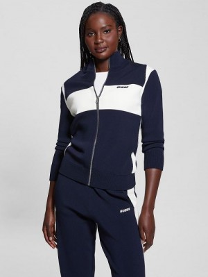 Guess Michela Color-Block Sweater Jacket Albastri | GUESS-SN28418