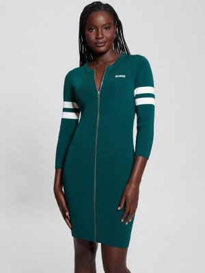 Guess Michela Varsity Sweater Dress Verzi | GUESS-SN27030