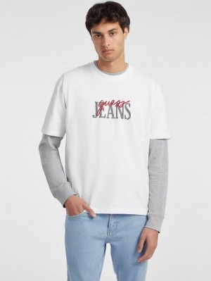 Guess Mixed Logo Tee Albi | GUESS-SN30492