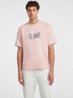 Guess Mixed Logo Tee Roz | GUESS-SN30491