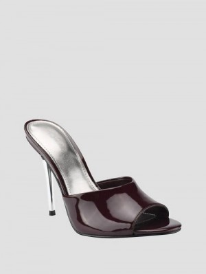Guess Molle Metal Stiletto Heels Rosii | GUESS-SN29695