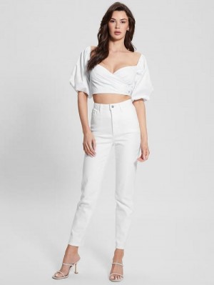 Guess Mom Jeans Albi | GUESS-SN26578
