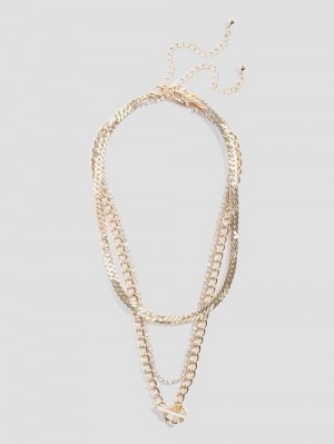 Guess Multi-Tone Layered Toggle Necklace Aurii | GUESS-SN30265